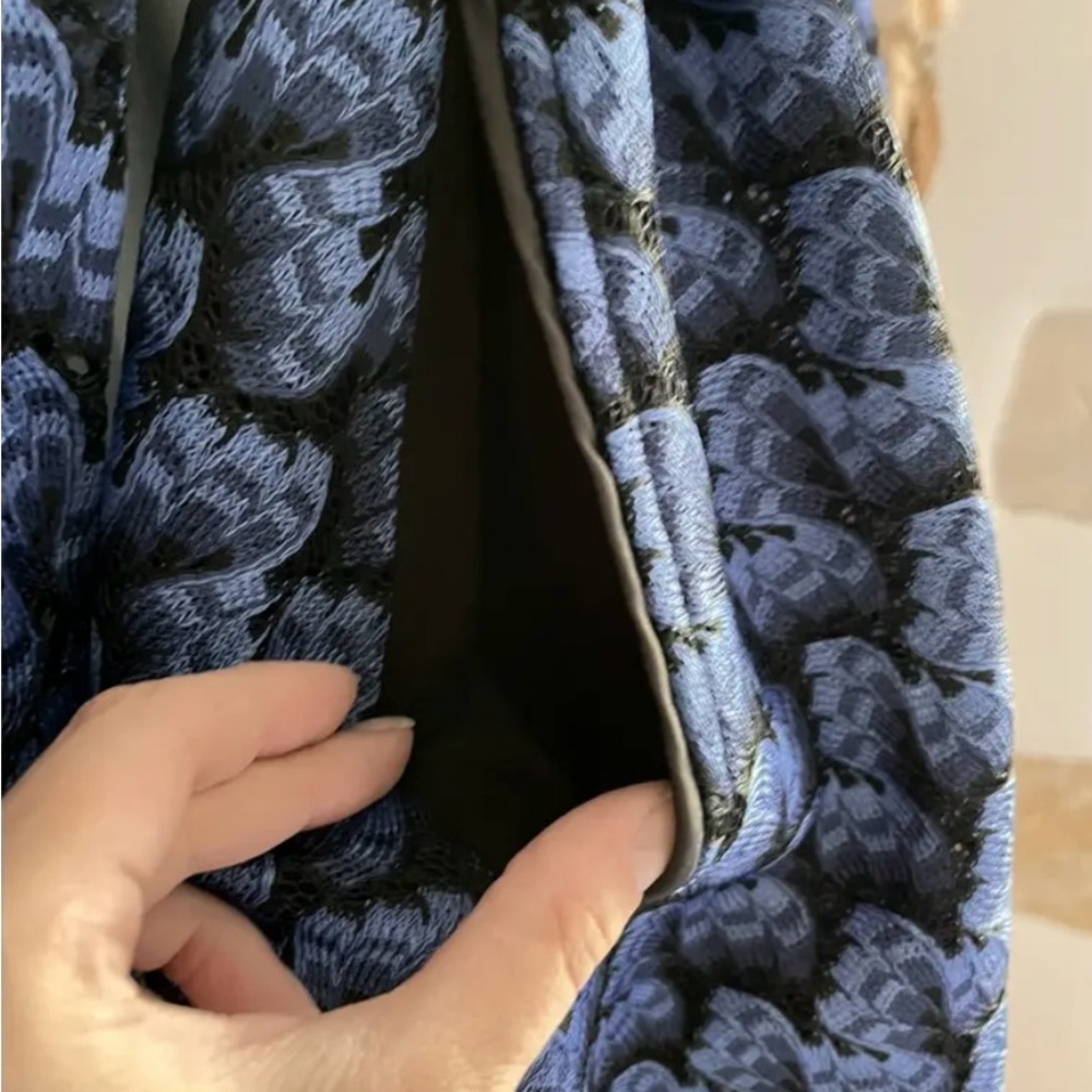 *SOLD* Maje Blue A-Line Bishop Sleeve Dress - Picture 6 of 9